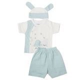 Newborn Boys Half Sleeves Suit - Cyan, Kids, Newborn Boys Sets And Suits, Chase Value, Chase Value