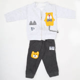 Newborn Boys Full Sleeves Suit - Light Grey, Kids, NB Boys Sets And Suits, Chase Value, Chase Value