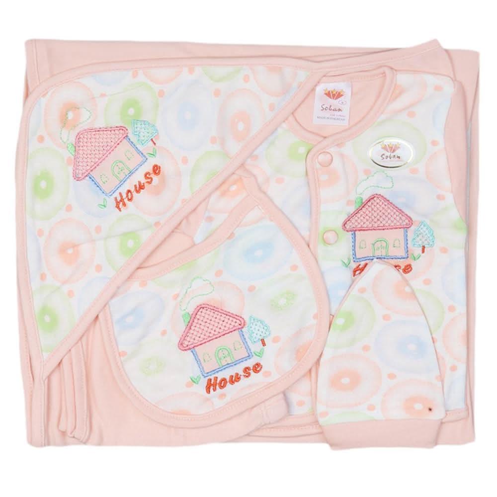 Newborn Gift Set 5 Pcs - Pink, Kids, Newborn Gift Set, Chase Value, Chase Value