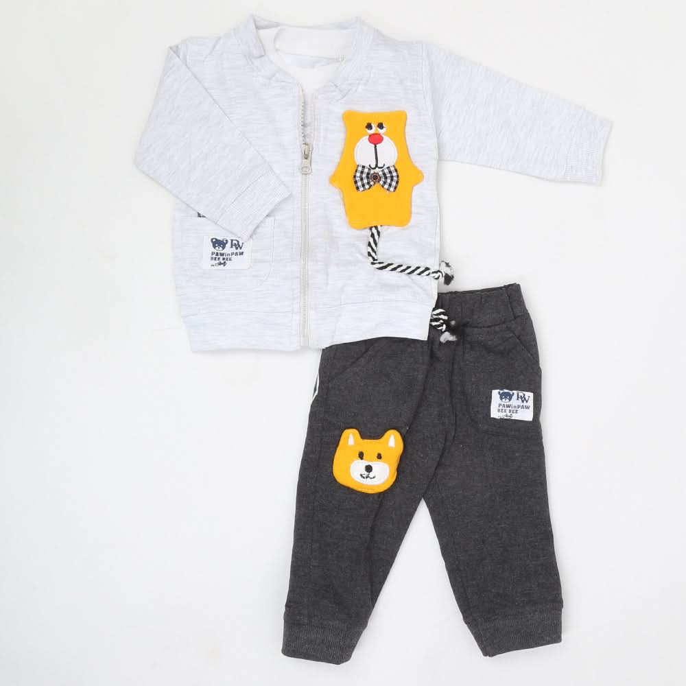 Newborn Boys Full Sleeves Suit - Light Grey, Kids, NB Boys Sets And Suits, Chase Value, Chase Value
