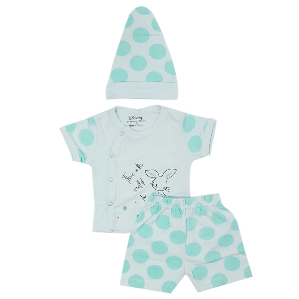Newborn Boys Half Sleeves Suit - Cyan, Kids, Newborn Boys Sets And Suits, Chase Value, Chase Value