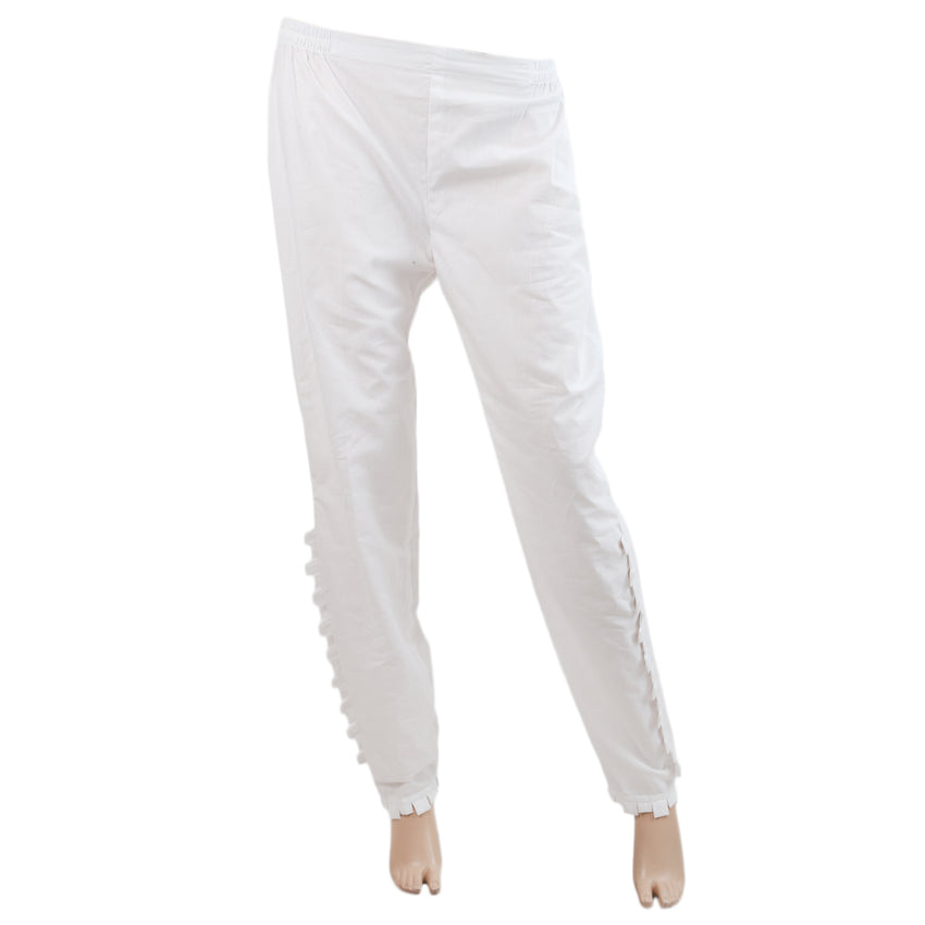 Women's Woven Trouser -Ash-1200-C - Off-White, Women, Pants & Tights, Chase Value, Chase Value