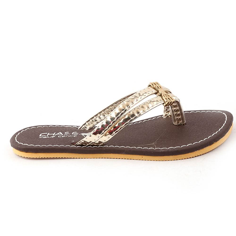 Girls Slipper B-02 - Golden, Kids, Girls Slippers, Chase Value, Chase Value