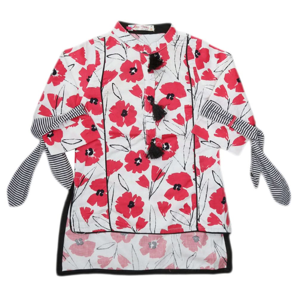 Girls Fancy Kurti - Pink, Kids, Girls Kurti, Chase Value, Chase Value