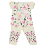 Newborn Girls Half Sleeves Suit - Cream, Kids, Newborn Girls Sets And Suits, Chase Value, Chase Value