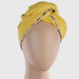 Women's Bath Towel Cap 23x9cm - Yellow, Home & Lifestyle, Bath Towels, Chase Value, Chase Value