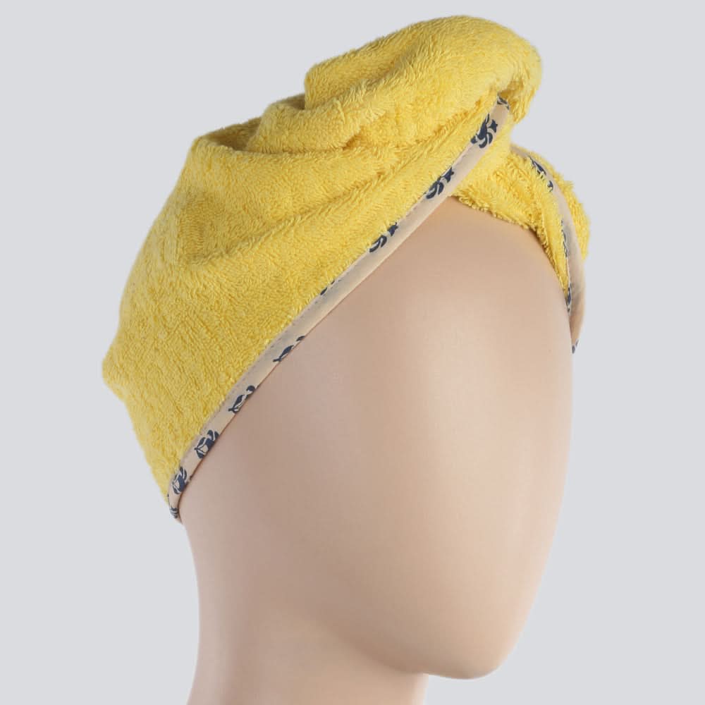Women's Bath Towel Cap 23x9cm - Yellow, Home & Lifestyle, Bath Towels, Chase Value, Chase Value