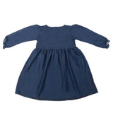 Girls Embroidered Denim Frock - Dark Blue, Girls Apparel, Chase Value, Chase Value