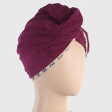 Women's Bath Towel Cap 23x9cm - Dark Purple, Home & Lifestyle, Bath Towels, Chase Value, Chase Value