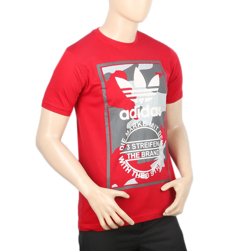 Men's Half Sleeves Print T-Shirt - Maroon, Men, T-Shirts And Polos, Chase Value, Chase Value