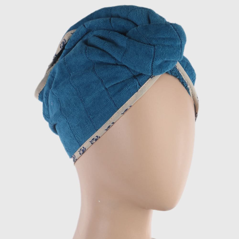 Women's Bath Towel Cap 23x9cm - Steel Blue, Home & Lifestyle, Bath Towels, Chase Value, Chase Value