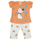 Newborn Girls Half Sleeves Suit - Orange, Kids, Newborn Girls Sets And Suits, Chase Value, Chase Value