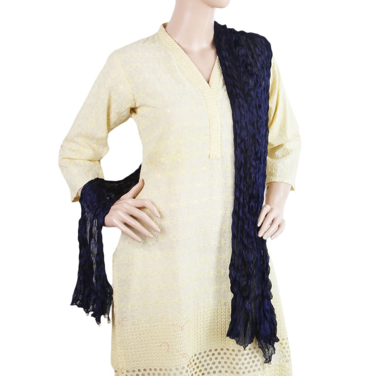 Women's Scarves With Pearls - Navy-Blue, Women, Dupatta, Chase Value, Chase Value