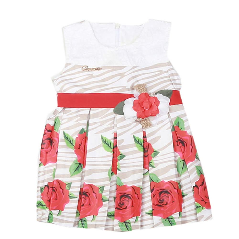 Newborn Girls Frock - Peach, Kids, NB Girls Frocks, Chase Value, Chase Value