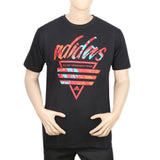 Men's Half Sleeves Print T-Shirt - Black, Men, T-Shirts And Polos, Chase Value, Chase Value