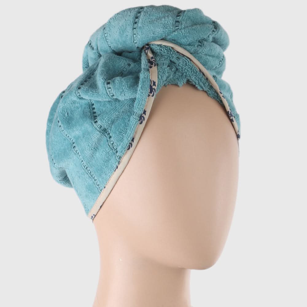Women's Bath Towel Cap - Cyan, Home & Lifestyle, Bath Towels, Chase Value, Chase Value