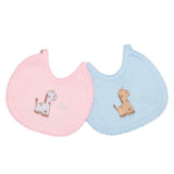 Newborn 2 Pcs Bibs Embroidered - Multi, Kids, Bibs, Chase Value, Chase Value