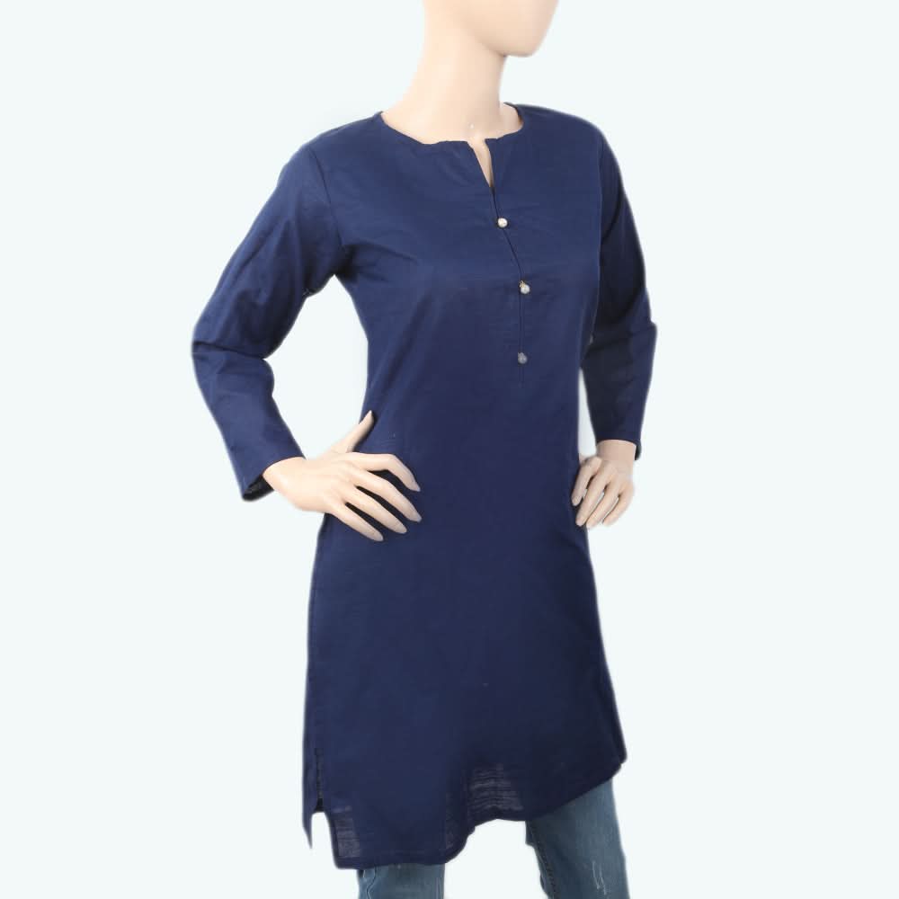 Women's Kurti - Navy Blue, Women, Ready Kurtis, Chase Value, Chase Value