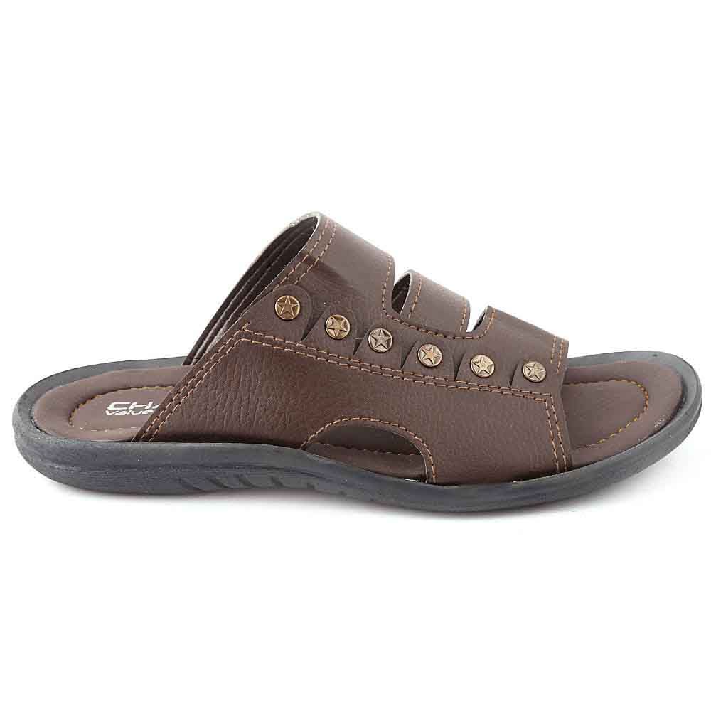 Men's Slippers (R-19) - Brown, Men, Slippers, Chase Value, Chase Value