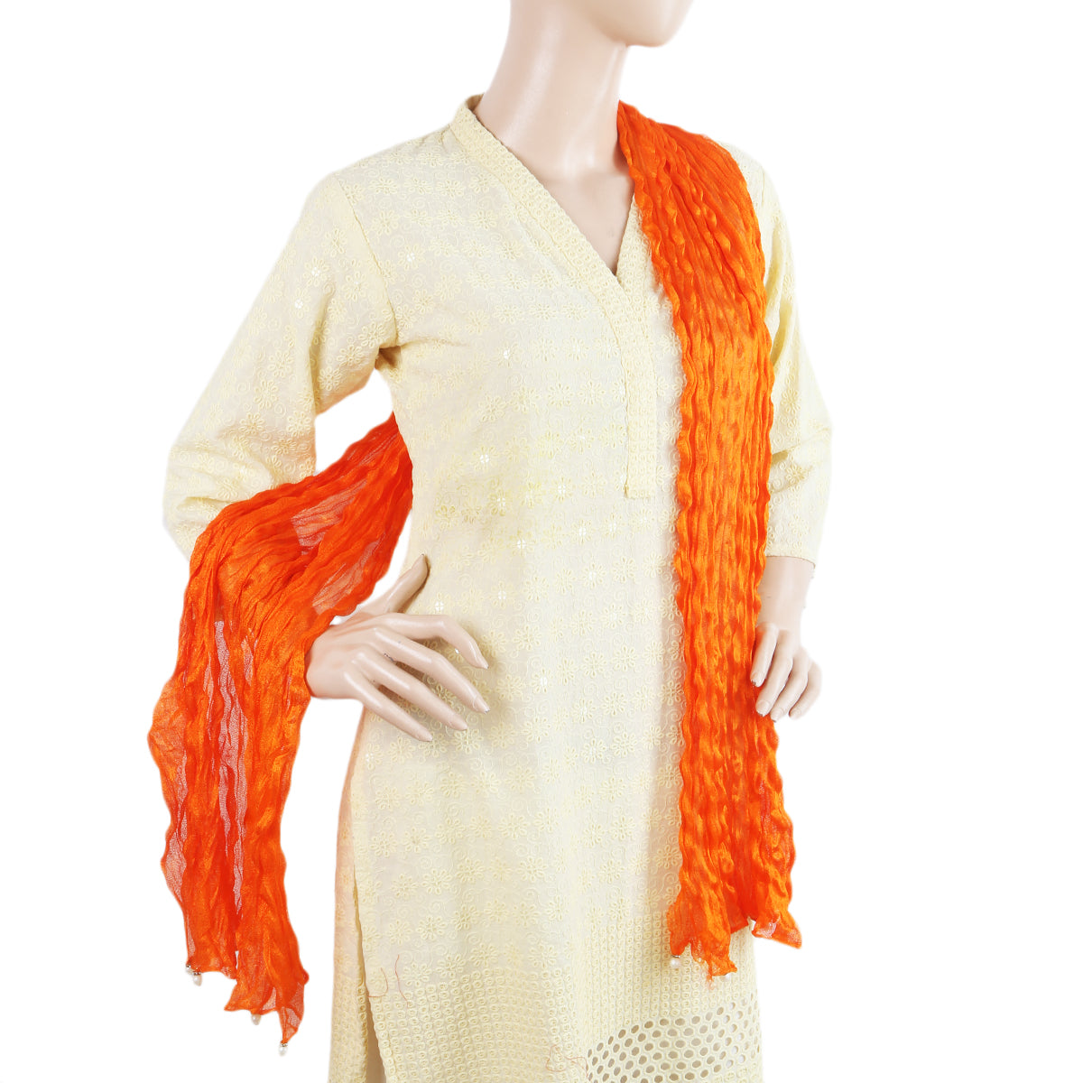 Women's Scarves With Pearls - Orange, Women, Dupatta, Chase Value, Chase Value
