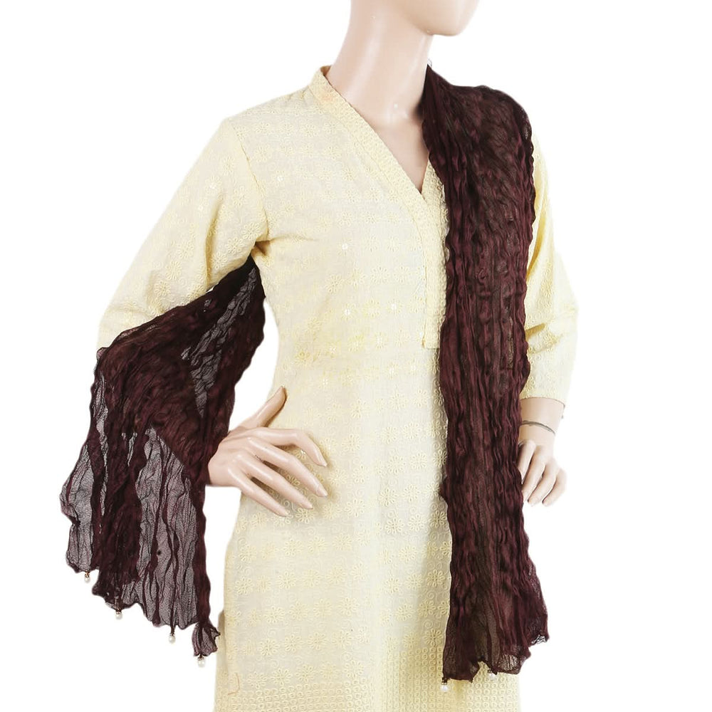 Women's Scarves With Pearls -  Dark Brown, Women, Dupatta, Chase Value, Chase Value