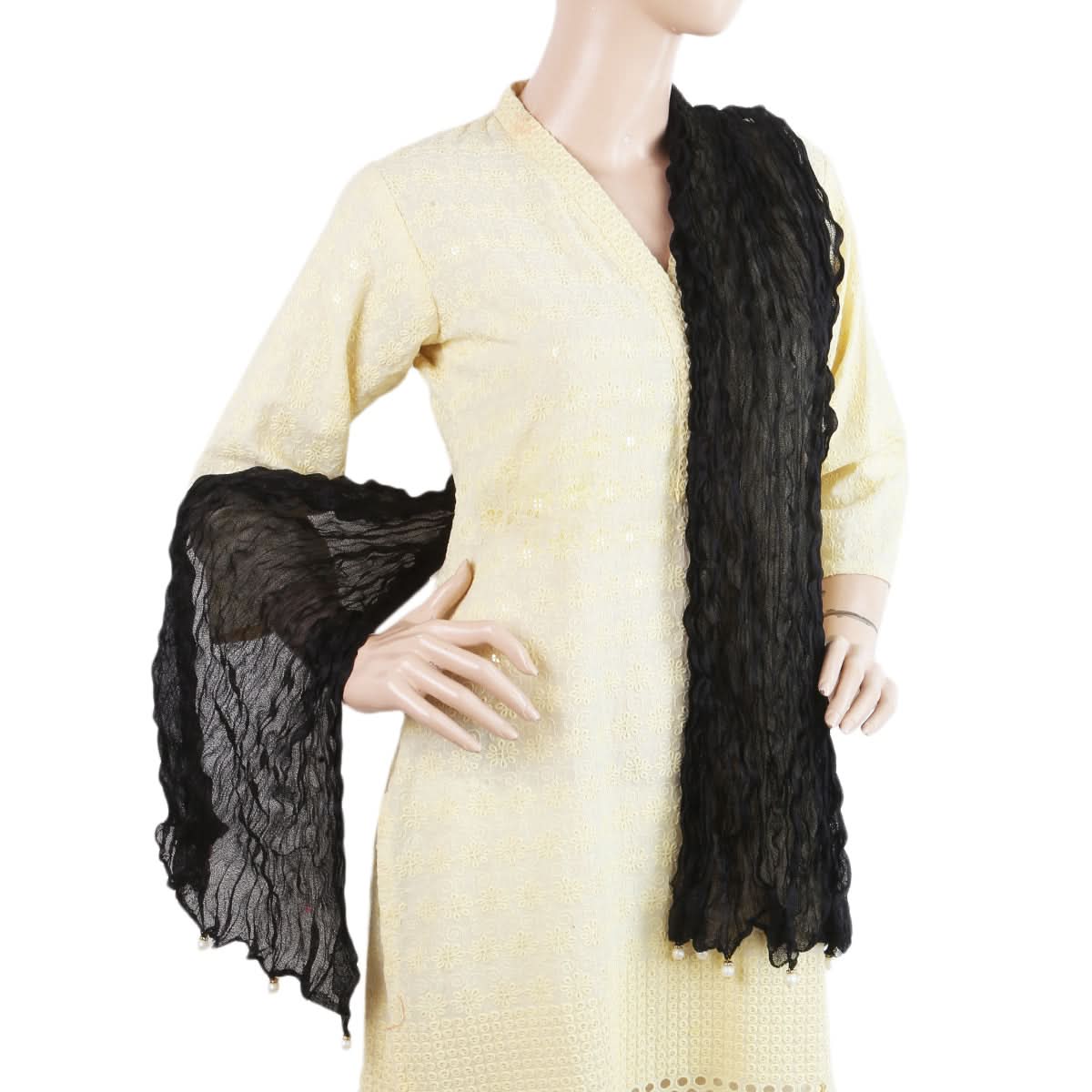 Women's Scarves With Pearls - Black, Women, Dupatta, Chase Value, Chase Value