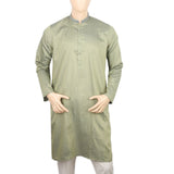 Men's Embroidered Mashriq Slim Fit Kurta - Green, Men's Kurtas, Chase Value, Chase Value