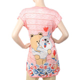 Women's Nightwear Long T-Shirt - Pink, Women, Night Suit, Chase Value, Chase Value
