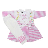 Girls Embroided Full Sleeves Frock - Pink, Kids, Girls Frocks, Chase Value, Chase Value