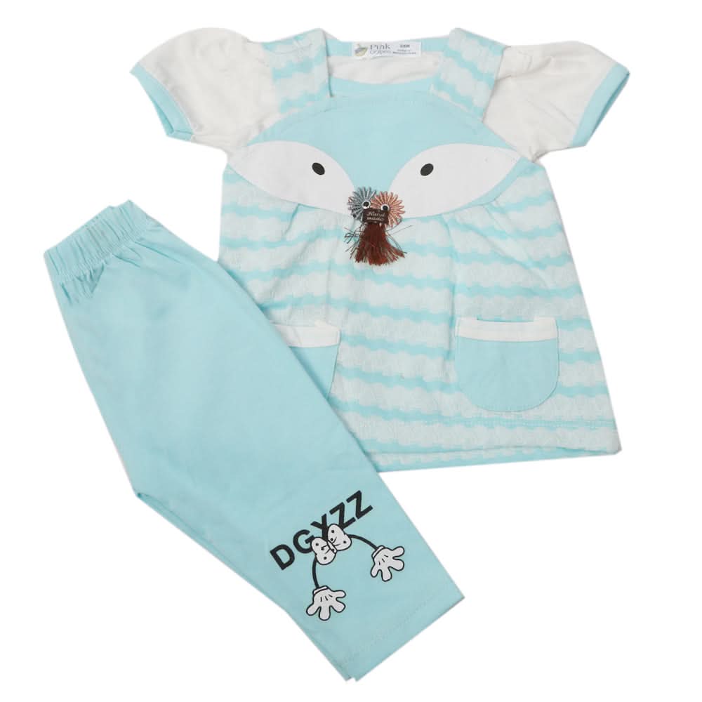 Newborn Girls Half Sleeves Suit - Sky Blue, Kids, Newborn Girls Sets And Suits, Chase Value, Chase Value
