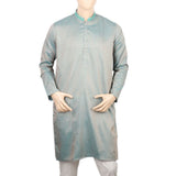 Men's Embroidered Mashriq Slim Fit Kurta - Light Green, Men, Kurtas, Chase Value, Chase Value