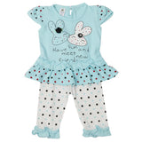 Newborn Girls Half Sleeves Suit - Blue, Kids, Newborn Girls Sets And Suits, Chase Value, Chase Value