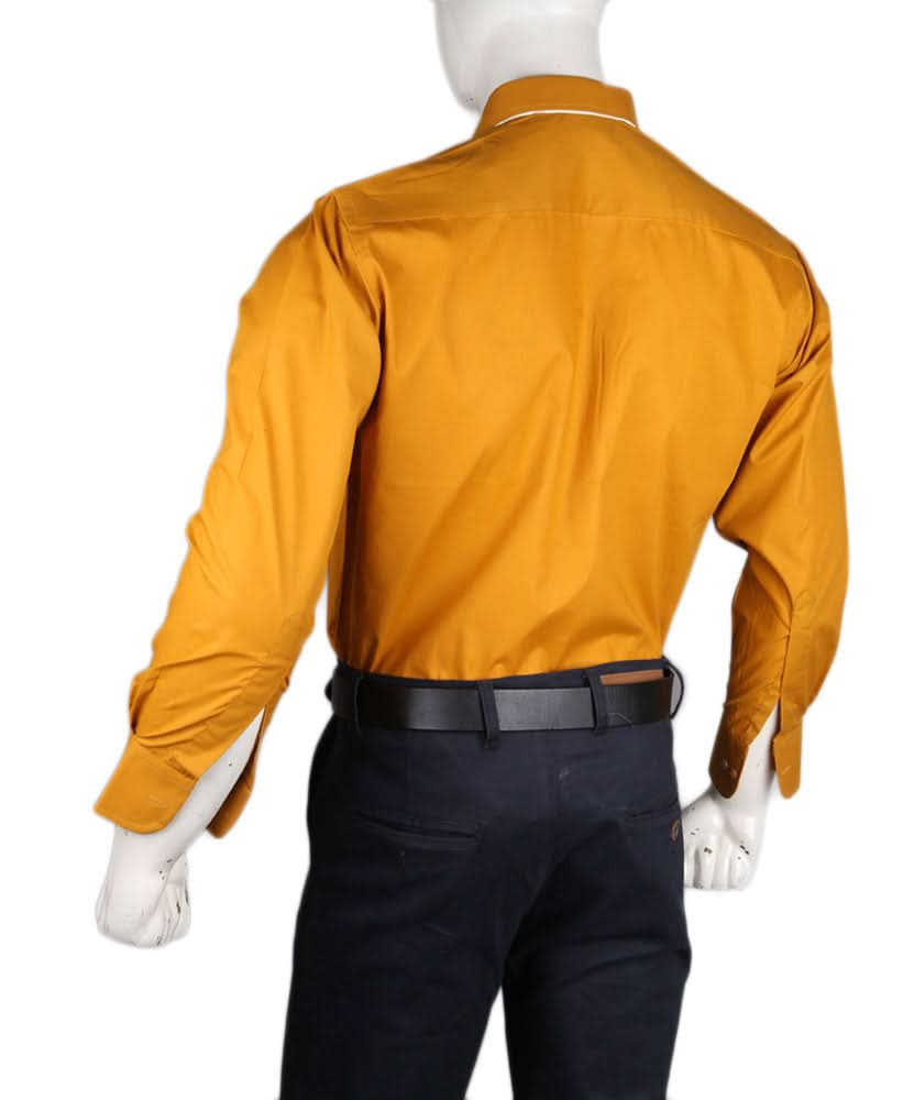 Men's Plain Formal Shirt - Mustard, Men, Shirts, Chase Value, Chase Value