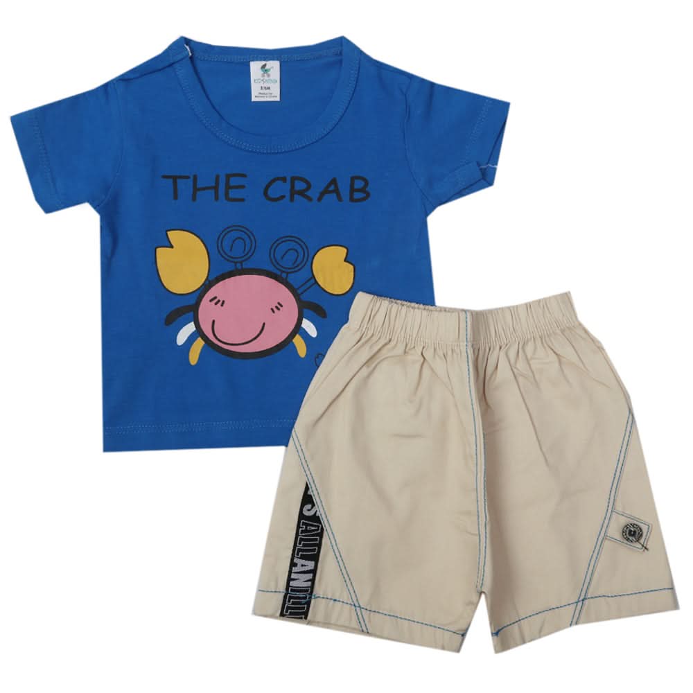 Newborn Boys Half Sleeves Suit - Royal Blue, Kids, Newborn Boys Sets And Suits, Chase Value, Chase Value