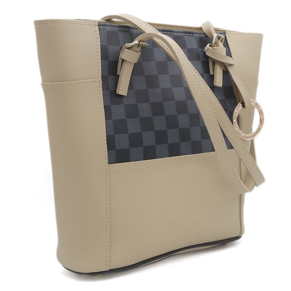 Women's Handbag H-81 - Beige & Navy Blue, Women, Bags, Chase Value, Chase Value