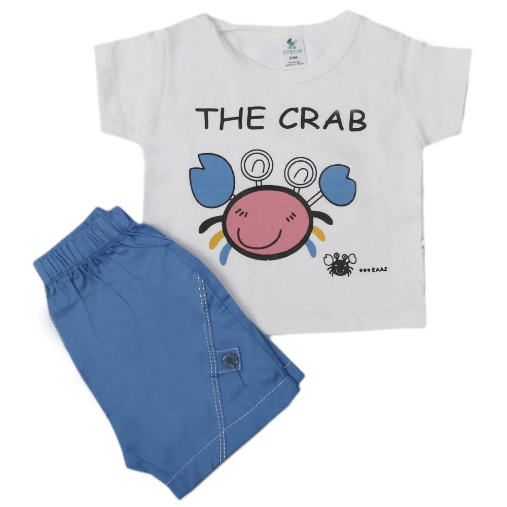 Newborn Boys Half Sleeves Suit - White, Kids, Newborn Boys Sets And Suits, Chase Value, Chase Value
