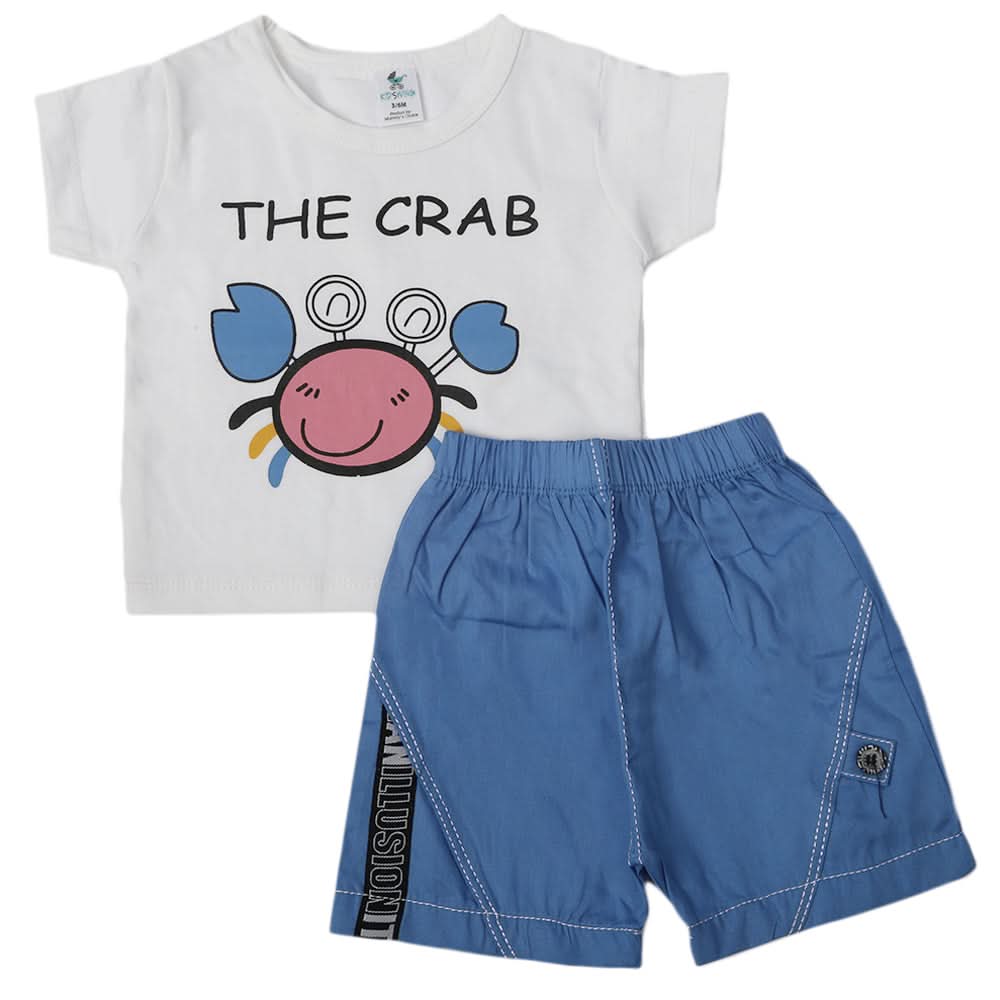 Newborn Boys Half Sleeves Suit - White, Kids, Newborn Boys Sets And Suits, Chase Value, Chase Value