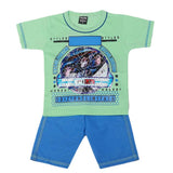 Boys Half Sleeves 2 Pcs Suit - Green, Kids, Boys Sets And Suits, Chase Value, Chase Value