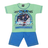 Boys Half Sleeves 2 Pcs Suit - Green, Kids, Boys Sets And Suits, Chase Value, Chase Value