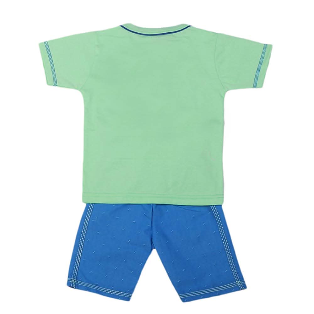 Boys Half Sleeves 2 Pcs Suit - Green, Kids, Boys Sets And Suits, Chase Value, Chase Value