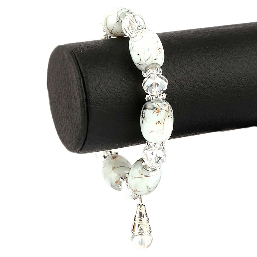 Women's Stone Bracelet - White - test-store-for-chase-value