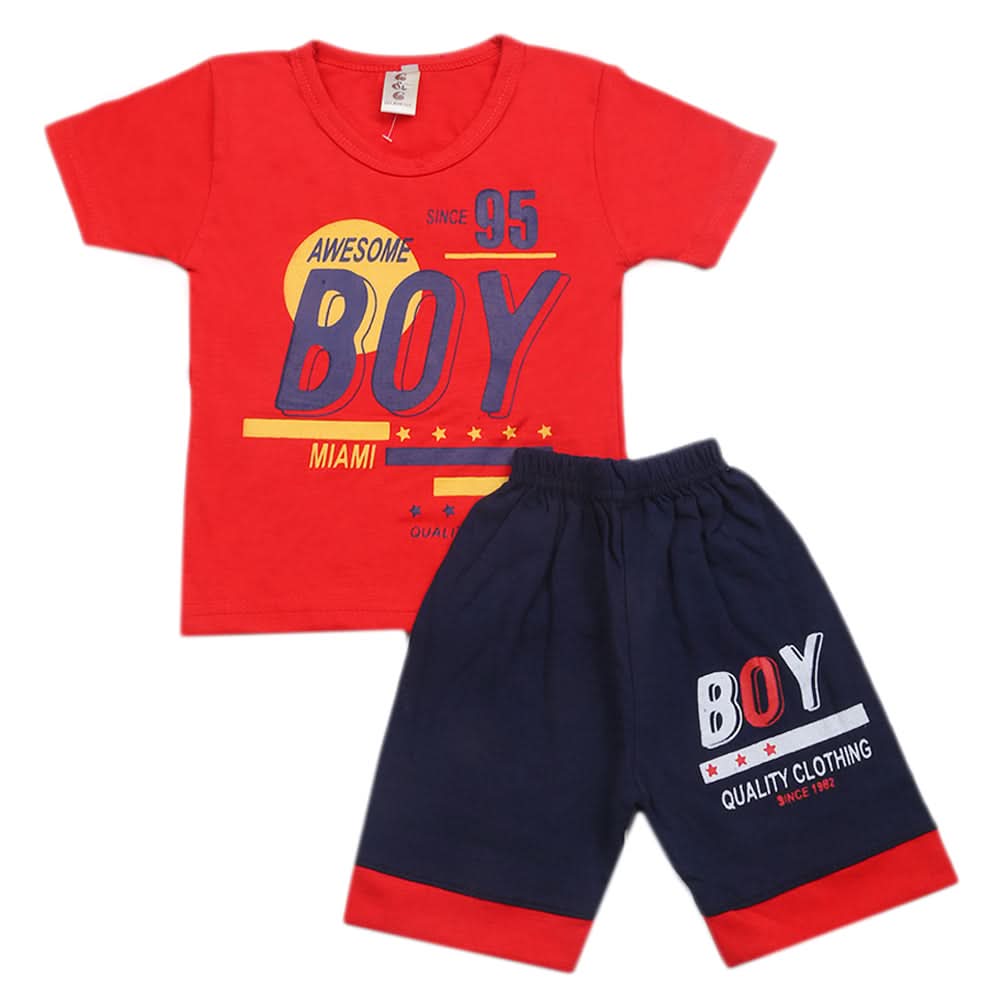 Boys Short Suit - Hot Pink, Kids, Boys Sets And Suits, Chase Value, Chase Value