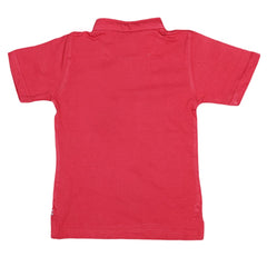 Boys Eminent Sherwani Collar T-Shirt - Red, Kids, Boys T-Shirts, Chase Value, Chase Value