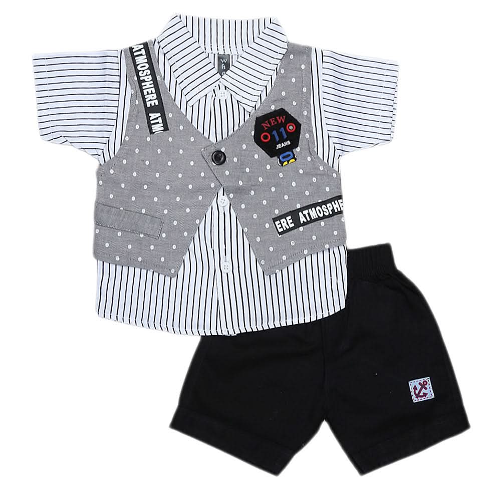 Newborn Boys Suits 2Pcs 42001 - Grey, Kids, NB Boys Sets And Suits, Chase Value, Chase Value