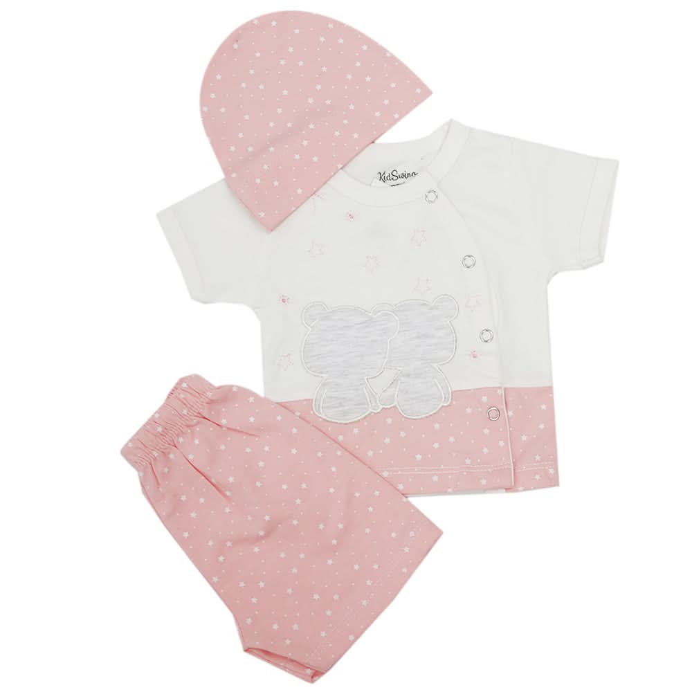 Newborn Boys Half Sleeves Suit - Pink, Kids, Newborn Boys Sets And Suits, Chase Value, Chase Value