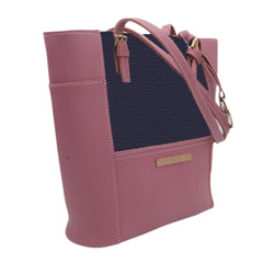 Women's Handbag H-81 - Pink & Navy Blue, Women, Bags, Chase Value, Chase Value