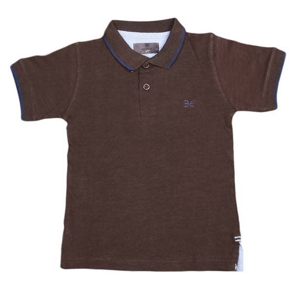 Boys Eminent Half Sleeves T-Shirt - Dark Brown, Kids, Boys T-Shirts, Chase Value, Chase Value