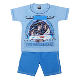 Boys Half Sleeves 2 Pcs Suit - Blue, Kids, Boys Sets And Suits, Chase Value, Chase Value