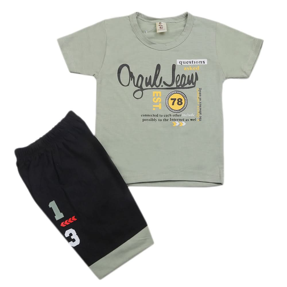 Boys Short Suit - Green, Kids, Boys Sets And Suits, Chase Value, Chase Value