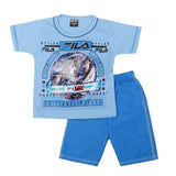 Boys Half Sleeves 2 Pcs Suit - Blue, Kids, Boys Sets And Suits, Chase Value, Chase Value